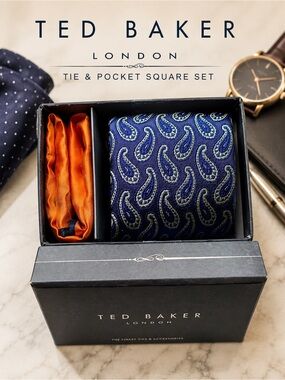 Ted Baker London Paisley Silk Tie & Pocket Square Set